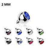 Embout microdermal boule strass 2MM