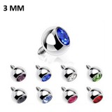 Embout microdermal boule strass 3MM