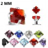 Embout microdermal cristal carré 2MM