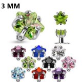 Embout microdermal cristal étoile 3MM