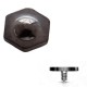 Embout microdermal anodisé titane hexagone noir