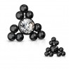 Embout microdermal triangle noir avec billes (D05)