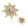 Embout microdermal étoile strass deluxe jaune (D07)