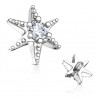 Embout microdermal étoile de mer grise avec strass (D10)