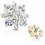 Embout microdermal flocon de neige jaune B (D12)