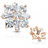 Embout microdermal flocon de neige rose B (D12)