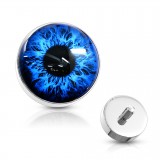 Embout microdermal oeil psychédélique bleu