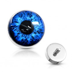 Embout microdermal oeil psychédélique bleu