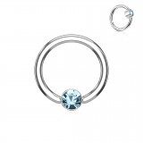 Piercing micro-bcr 83 - Strass plat bleu-clair