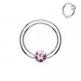 Piercing micro-bcr 83 - Strass plat rose