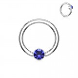 Piercing micro-bcr 83 - Strass plat bleu