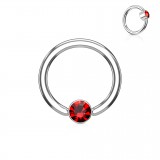 Piercing micro-bcr 83 - Strass plat rouge