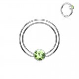 Piercing micro-bcr 83 - Strass plat vert-pomme