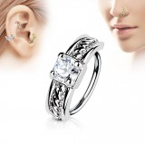 Piercing micro-bcr 164 - Gris 0,8 ou 1mm avec zircone