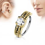 Piercing micro-bcr 164 - Jaune 0,8 ou 1mm avec zircone