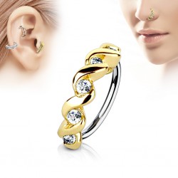 Piercing micro-bcr 165 - Jaune 0,8 ou 1mm ligne vrillée