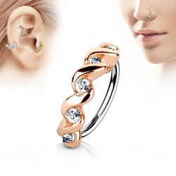 Piercing micro-bcr 165 - Rose 0,8 ou 1mm ligne vrillée