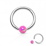 Piercing micro-bcr 130 - Opale rose
