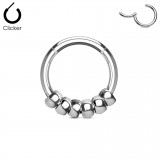 Piercing micro-bcr 144 - Gris avec six billes