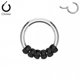 Piercing micro-bcr 144 - Noir avec six billes