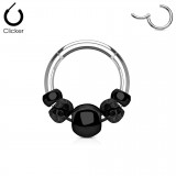 Piercing micro-bcr 145 - Cinq billes noires
