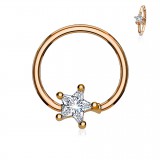 Piercing micro-bcr 158 - Gold-ip rose étoile