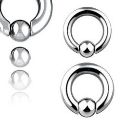 Piercing anneau en acier Clip in 03 à 10mm