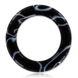 Anneau brisé acrylique style marbre noir 3 à 6mm
