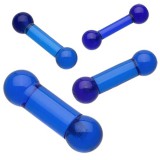 Barbell UV en acrylique bleu 2,5 à 10mm