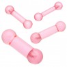 Barbell UV en acrylique rose 2,5 à 10mm