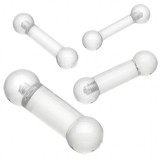 Barbell UV en acrylique transparent 2,5 à 10mm