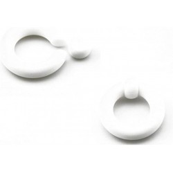 Piercing anneau UV acrylique blanc 03 à 06mm