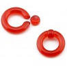 Piercing anneau UV acrylique rouge 03 à 06mm