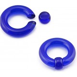Piercing anneau UV acrylique bleu 03 à 06mm