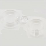 Piercing anneau UV acrylique transparent 03 à 06mm