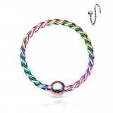 Piercing micro-bcr 53 - Rainbow vrillé