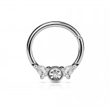 Piercing micro-bcr 55 - Gris deux pétales et cercle