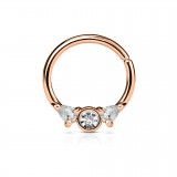 Piercing micro-bcr 55 - Rose deux pétales et cercle