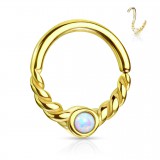 Piercing micro-bcr 56 - Jaune vrillé opale