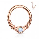 Piercing micro-bcr 56 - Rose vrillé opale