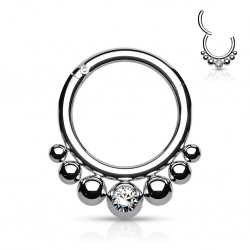 Piercing micro-bcr 78 - Gris sept billes