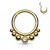 Piercing micro-bcr 78 - Jaune sept billes