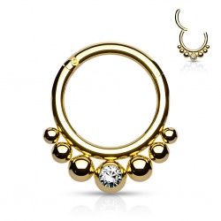 Piercing micro-bcr 78 - Jaune sept billes