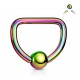 Piercing micro-bcr 82 - Demi-cercle rainbow