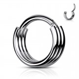 Piercing micro-bcr 89 - Gris triple épaisseur