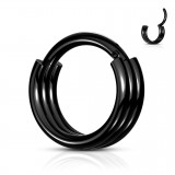 Piercing micro-bcr 89 - Noir triple épaisseur