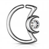 Piercing micro-bcr 183 - Gris lune et strass