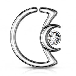 Piercing micro-bcr 183 - Gris lune et strass