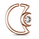 Piercing micro-bcr 183 - Rose lune et strass
