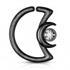 Piercing micro-bcr 183 - Noir lune et strass